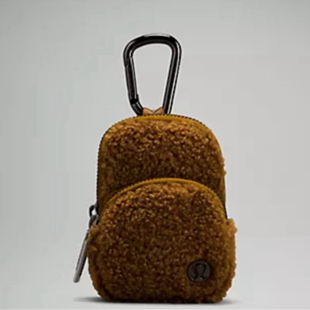 Lululemon Nano Clip-On Sherpa Fleece Backpack [COLOR: Burnt Caramel]